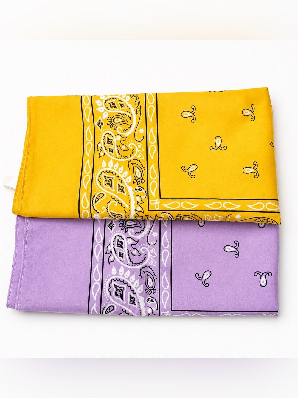 Set of 2 bandanas, yellow & Purple Bandana, Y2K bandanas